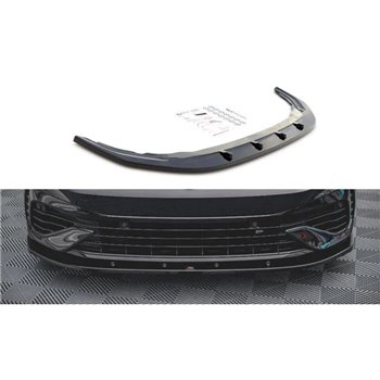 Maxton - Lame Du Pare-Chocs Avant V.1 Volkswagen Golf R Hatchback / Variant Mk8 Noir Brillant