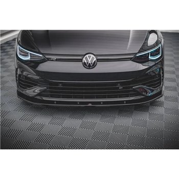 Maxton - Lame Du Pare-Chocs Avant V.1 Volkswagen Golf R Hatchback / Variant Mk8 Noir Brillant