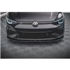 Maxton - Lame Du Pare-Chocs Avant V.1 Volkswagen Golf R Hatchback / Variant Mk8 Noir Brillant
