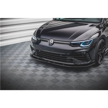 Maxton - Lame Du Pare-Chocs Avant V.1 Volkswagen Golf R Hatchback / Variant Mk8 Noir Brillant