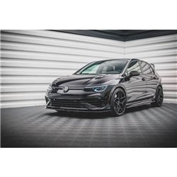 Maxton - Lame Du Pare-Chocs Avant V.1 Volkswagen Golf R Hatchback / Variant Mk8 Noir Brillant