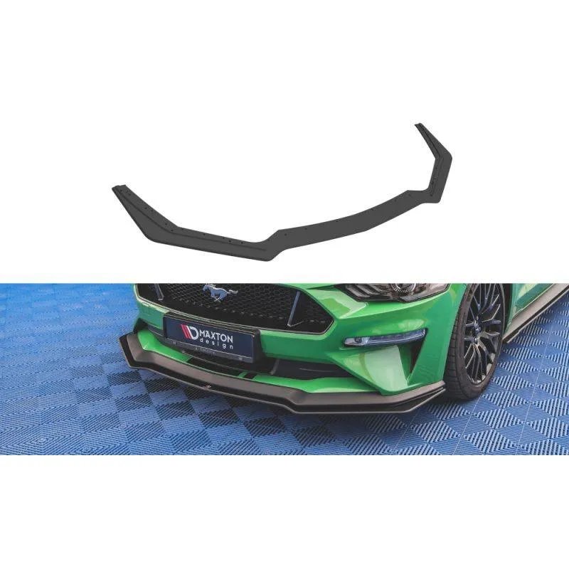 Maxton - Street Pro Lame Du Pare-Chocs Avant V.1 Ford Mustang GT MK6 Facelift Noir-Rouge