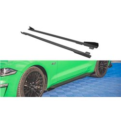Maxton - Street Pro Rajouts Des Bas De Caisse V.1 Ford Mustang GT Mk6 Facelift Noir + Rabats Brillant