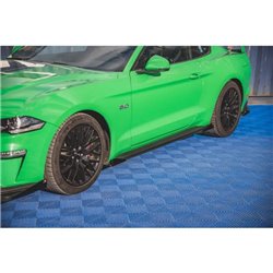 Maxton - Street Pro Rajouts Des Bas De Caisse V.1 Ford Mustang GT Mk6 Facelift Noir + Rabats Brillant 