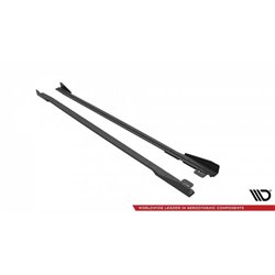 Maxton - Street Pro Rajouts Des Bas De Caisse V.1 Ford Mustang GT Mk6 Facelift Noir-Rouge + Rabats Brillant