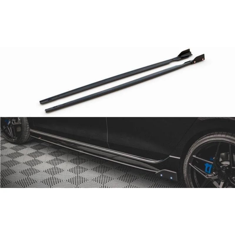 Maxton - Rajouts Des Bas De Caisse V.2 + Ailerons Volkswagen Golf R Hatchback Mk8 Facelift