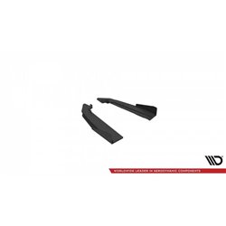 Maxton - Street Pro Lame Du Pare Chocs Arriere V.1 Ford Mustang GT Mk6 Facelift Noir-Rouge + Rabats Brillant