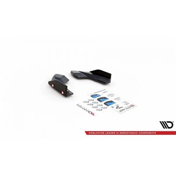 Maxton - Lames De Pare-Chocs Arrière Latérales V.2 + Ailerons Volkswagen Golf R Hatchback Mk8 Facelift 