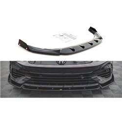 Maxton - Lame Du Pare-Chocs Avant V.2 + Ailerons Volkswagen Golf R Hatchback / Variant Mk8 Noir Brillant