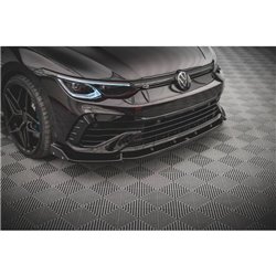 Maxton - Lame Du Pare-Chocs Avant V.2 + Ailerons Volkswagen Golf R Hatchback / Variant Mk8 Noir Brillant