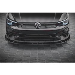 Maxton - Lame Du Pare-Chocs Avant V.2 + Ailerons Volkswagen Golf R Hatchback / Variant Mk8 Noir Brillant