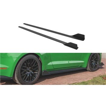 Maxton - Street Pro Rajouts Des Bas De Caisse V.2 Ford Mustang GT Mk6 Facelift Noir-Rouge