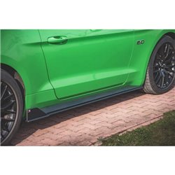 Maxton - Street Pro Rajouts Des Bas De Caisse V.2 Ford Mustang GT Mk6 Facelift Noir-Rouge
