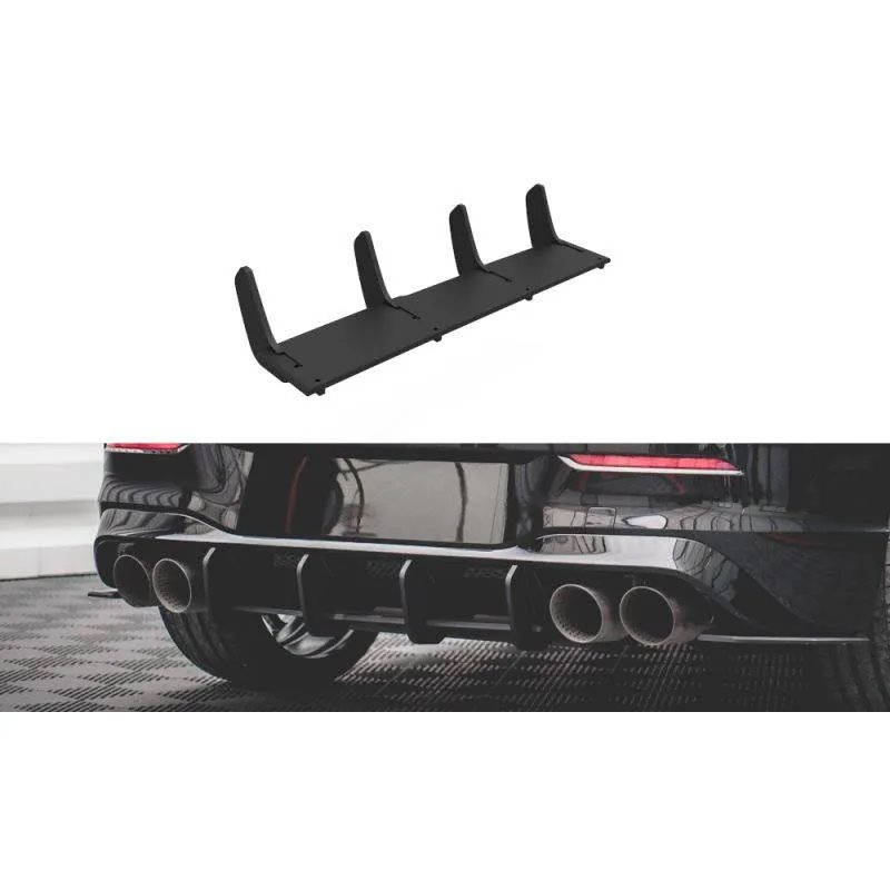 Maxton - Street Pro Central Diffuseur Arriere Volkswagen Golf R Mk8 Rouge