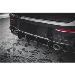 Maxton - Street Pro Central Diffuseur Arriere Volkswagen Golf R Mk8 Noir