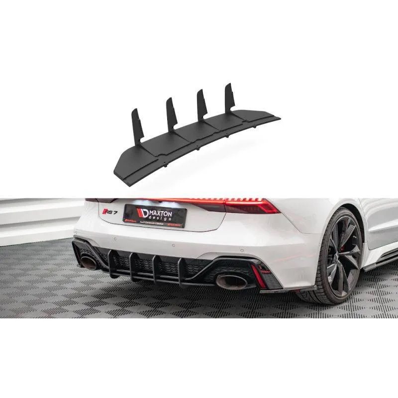 Maxton - Street Pro Central Diffuseur Arriere Audi RS7 C8 / RS6 C8 Noir