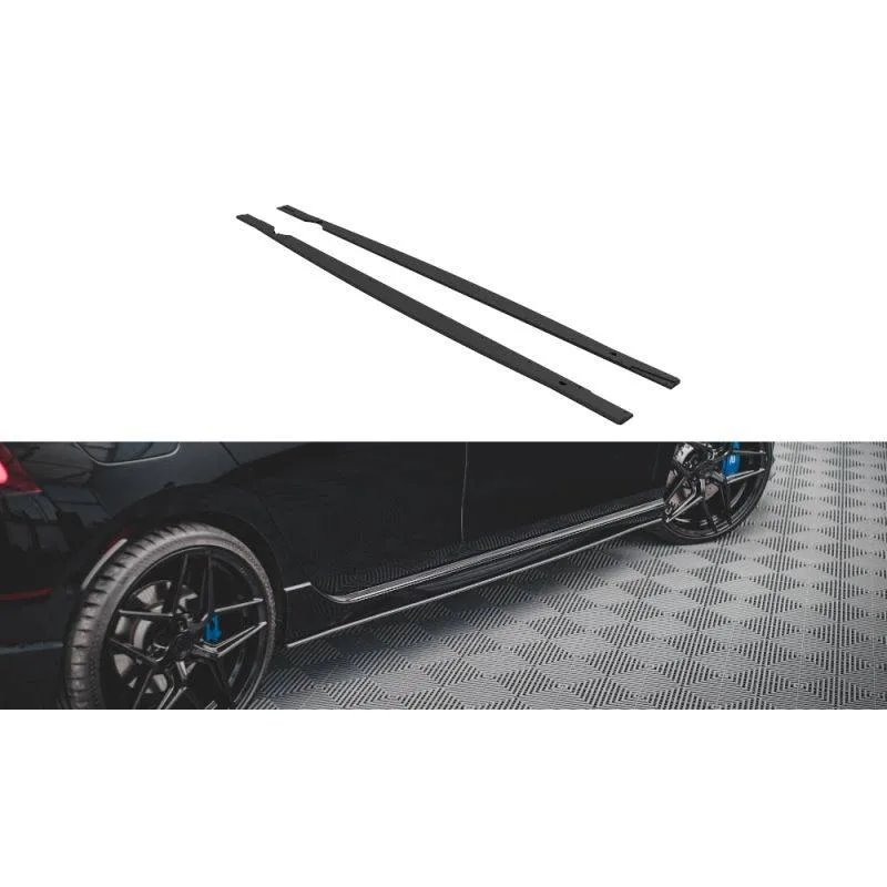 Maxton - Street Pro Rajouts Des Bas De Caisse Volkswagen Golf R Hatchback Mk8 Facelift Noir-Rouge