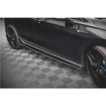 Maxton - Street Pro Rajouts Des Bas De Caisse Volkswagen Golf R Hatchback Mk8 Facelift Noir-Rouge