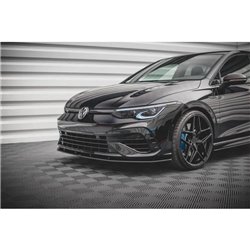 Maxton - Street Pro Lame Du Pare-Chocs Avant Volkswagen Golf R Mk8 Noir-Rouge