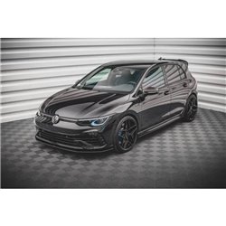 Maxton - Street Pro Lame Du Pare-Chocs Avant Volkswagen Golf R Mk8 Noir-Rouge
