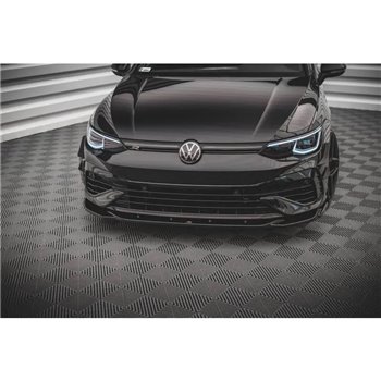 Maxton - Lame Du Pare-Chocs Avant V.4 Volkswagen Golf R Hatchback / Variant Mk8 Noir Brillant