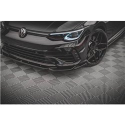 Maxton - Lame Du Pare-Chocs Avant V.4 Volkswagen Golf R Hatchback / Variant Mk8 Noir Brillant