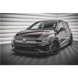 Maxton - Lame Du Pare-Chocs Avant V.4 Volkswagen Golf R Hatchback / Variant Mk8 Noir Brillant
