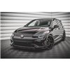 Maxton - Lame Du Pare-Chocs Avant V.4 Volkswagen Golf R Hatchback / Variant Mk8 Noir Brillant