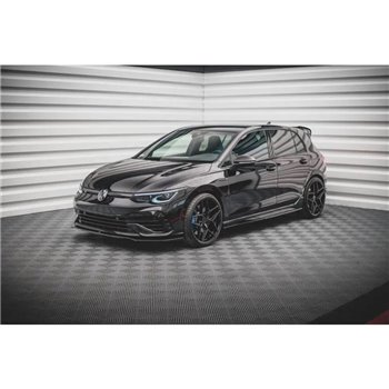 Maxton - Lame Du Pare-Chocs Avant V.3 Volkswagen Golf R Hatchback / Variant Mk8 Noir Brillant