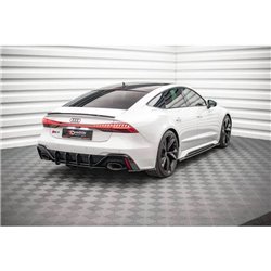 Maxton - Street Pro Central Diffuseur Arriere Audi RS7 C8 / RS6 C8 Noir-Rouge