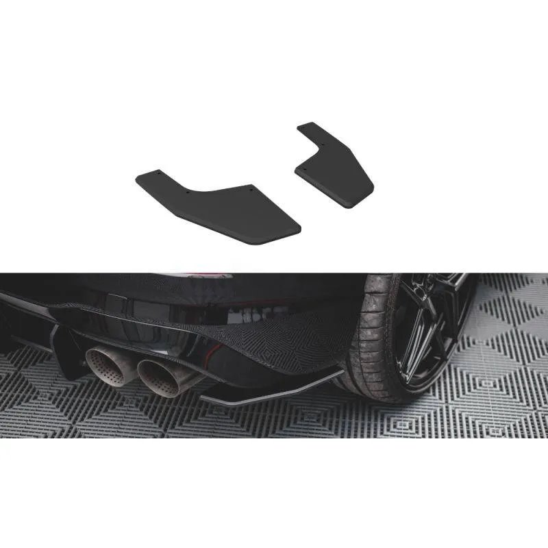 Maxton - Street Pro Lame Du Pare Chocs Arriere V.1 Volkswagen Golf R Mk8 / Mk8 Facelift Noir