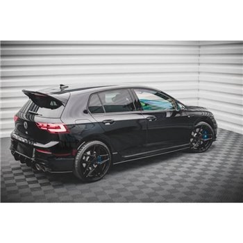 Maxton - Street Pro Lame Du Pare Chocs Arriere V.1 Volkswagen Golf R Mk8 / Mk8 Facelift Noir