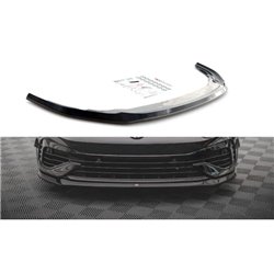 Maxton - Lame Du Pare-Chocs Avant V.5 Volkswagen Golf R Hatchback / Variant Mk8 Noir Brillant