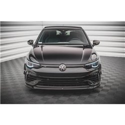 Maxton - Lame Du Pare-Chocs Avant V.5 Volkswagen Golf R Hatchback / Variant Mk8 Noir Brillant