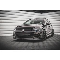 Maxton - Lame Du Pare-Chocs Avant V.5 Volkswagen Golf R Hatchback / Variant Mk8 Noir Brillant