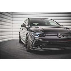 Maxton - Lame Du Pare-Chocs Avant V.5 Volkswagen Golf R Hatchback / Variant Mk8 Noir Brillant