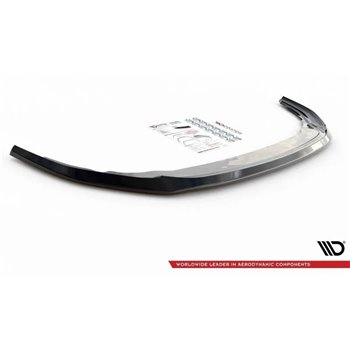 Maxton - Lame Du Pare-Chocs Avant V.5 Volkswagen Golf R Hatchback / Variant Mk8 Noir Brillant