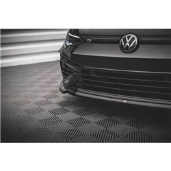 Maxton - Lame Du Pare-Chocs Avant V.6 Volkswagen Golf R Hatchback / Variant Mk8 Noir Brillant