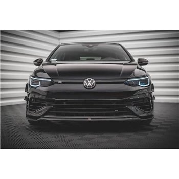 Maxton - Lame Du Pare-Chocs Avant V.6 Volkswagen Golf R Hatchback / Variant Mk8 Noir Brillant