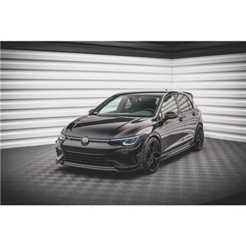 Maxton - Lame Du Pare-Chocs Avant V.6 Volkswagen Golf R Hatchback / Variant Mk8 Noir Brillant