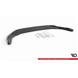 Maxton - Lame Du Pare-Chocs Avant V.6 Volkswagen Golf R Hatchback / Variant Mk8 Noir Brillant