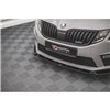 Maxton - Lame Du Pare-Chocs Avant V.2 Skoda Octavia RS Mk3 Facelift Noir Brillant