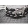Maxton - Lame Du Pare-Chocs Avant V.2 Skoda Octavia RS Mk3 Facelift Noir Brillant