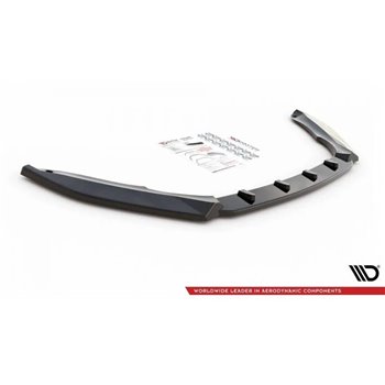 Maxton - Lame Du Pare-Chocs Avant V.2 Skoda Octavia RS Mk3 Facelift Noir Brillant