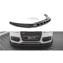 Maxton - Lame Du Pare-Chocs Avant Audi SQ5 / Q5 S-Line Mk1 (8R) Noir Brillant