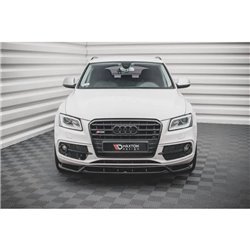 Maxton - Lame Du Pare-Chocs Avant Audi SQ5 / Q5 S-Line Mk1 (8R) Noir Brillant