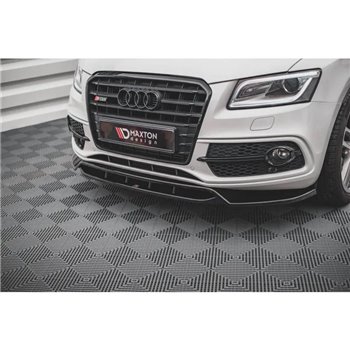 Maxton - Lame Du Pare-Chocs Avant Audi SQ5 / Q5 S-Line Mk1 (8R) Noir Brillant
