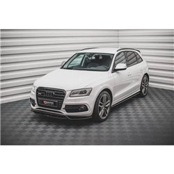 Maxton - Lame Du Pare-Chocs Avant Audi SQ5 / Q5 S-Line Mk1 (8R) Noir Brillant