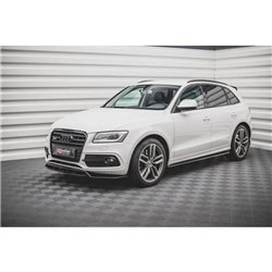 Maxton - Rajouts Des Bas De Caisse Audi SQ5 / Q5 S-Line Mk1 (8R) Noir Brillant