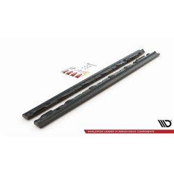 Maxton - Rajouts Des Bas De Caisse Audi SQ5 / Q5 S-Line Mk1 (8R) Noir Brillant